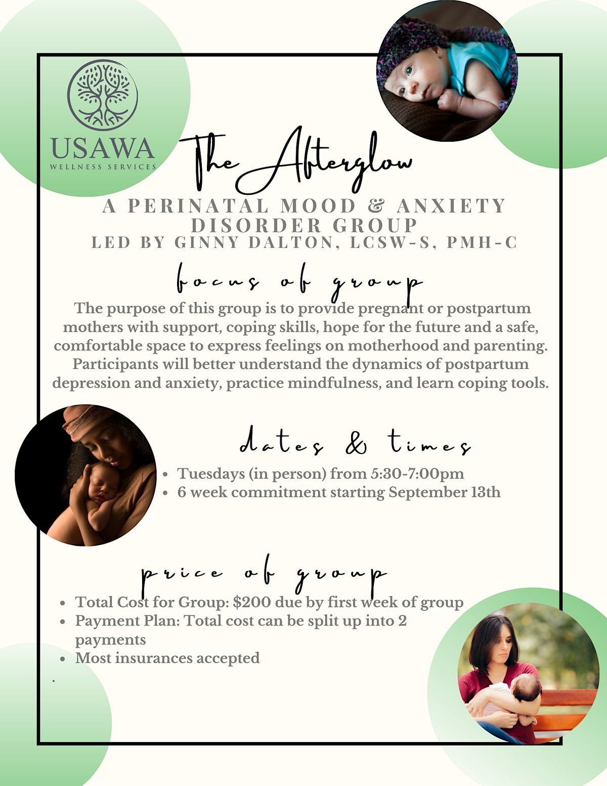 The Afterglow : A Perinatal Mood and Anxiety Group