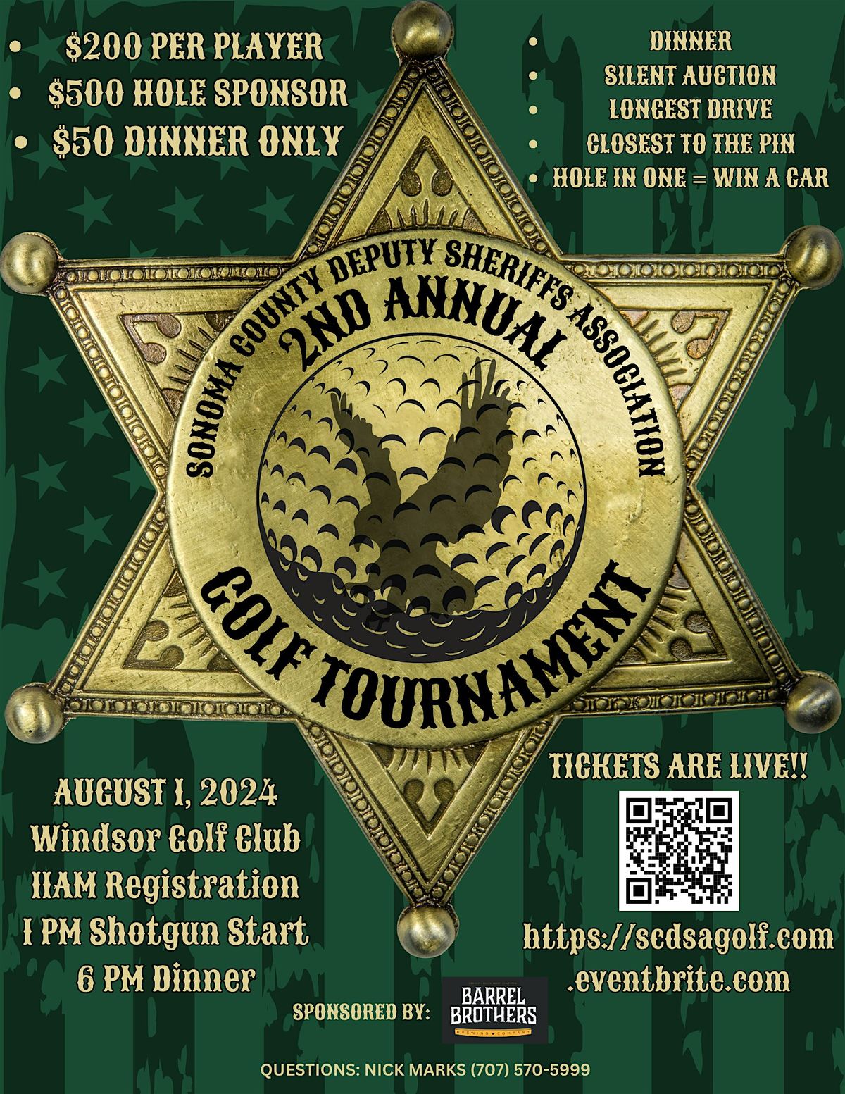 2nd Annual Sonoma County Deputy Sheriffs' Association Golf Tournament