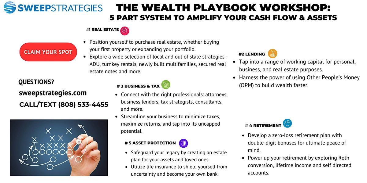 Wealth Playbook Workshop: Real Estate, Retire Faster, Tax Savings & More...