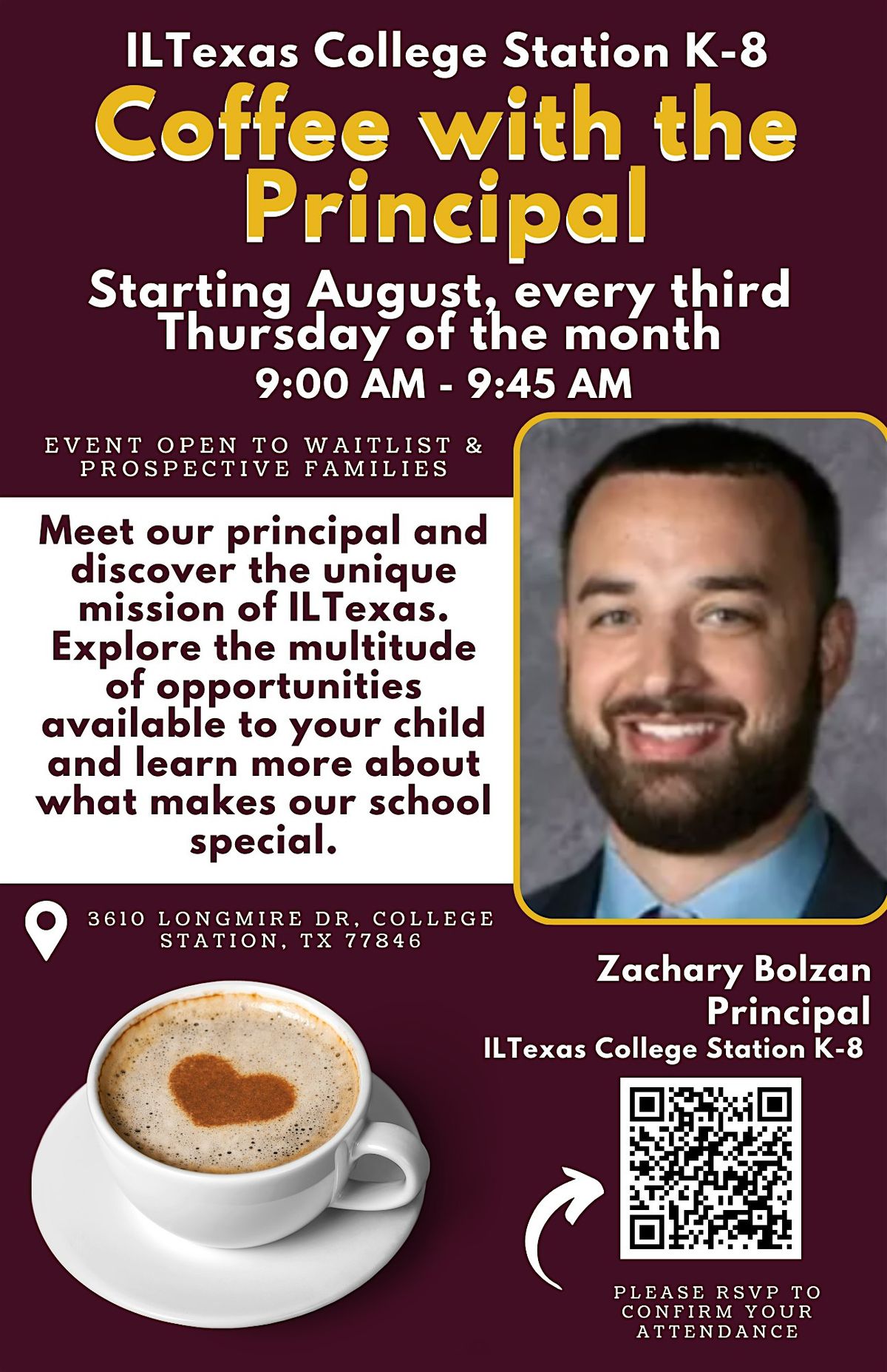 ILTexas College Station K-8 Coffee with the Principal