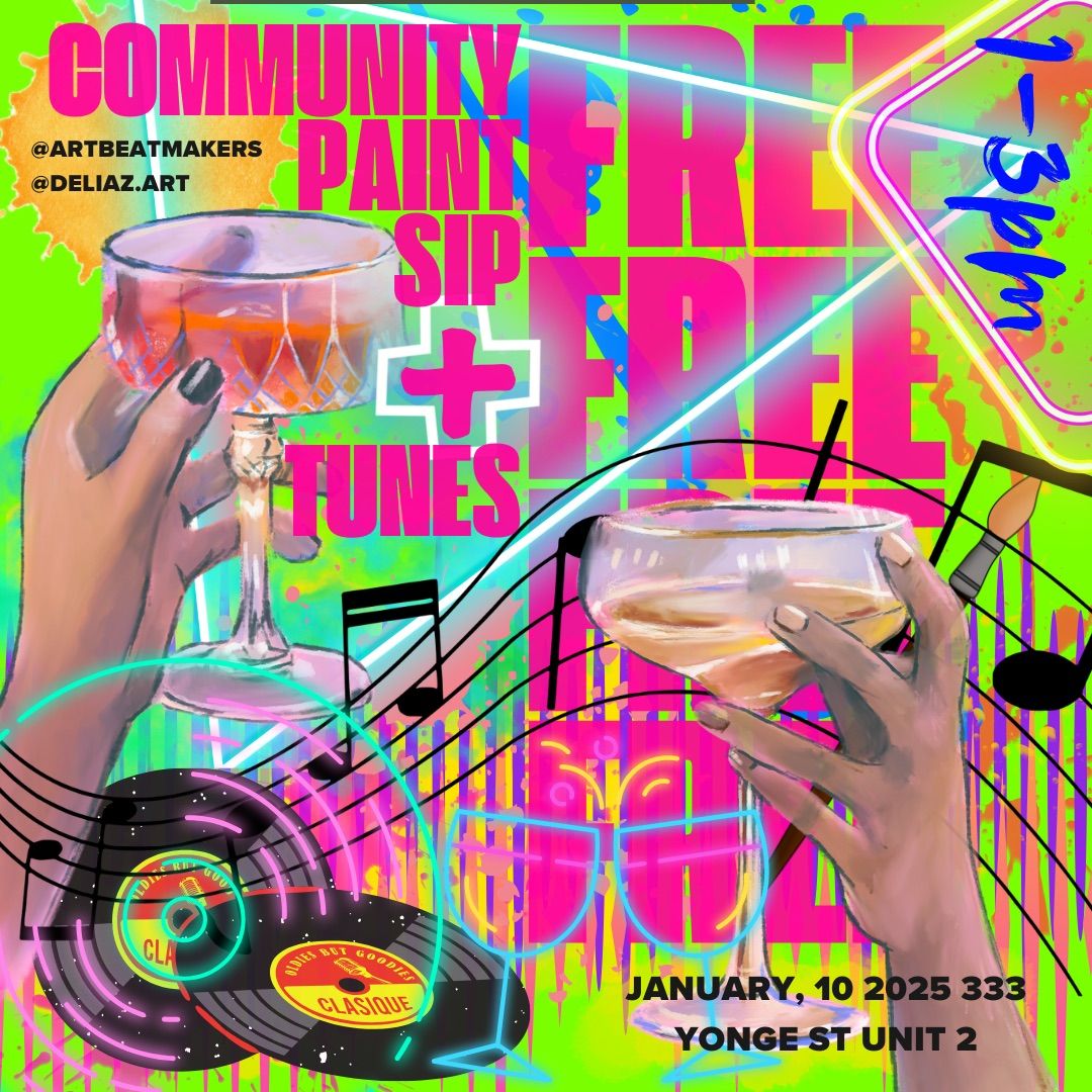 Free community paint and sip + tunes