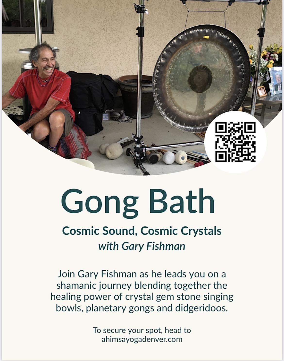 Sound Bath Cosmic Sounds Cosmic Crystals Gong Bath with Gary Fishman