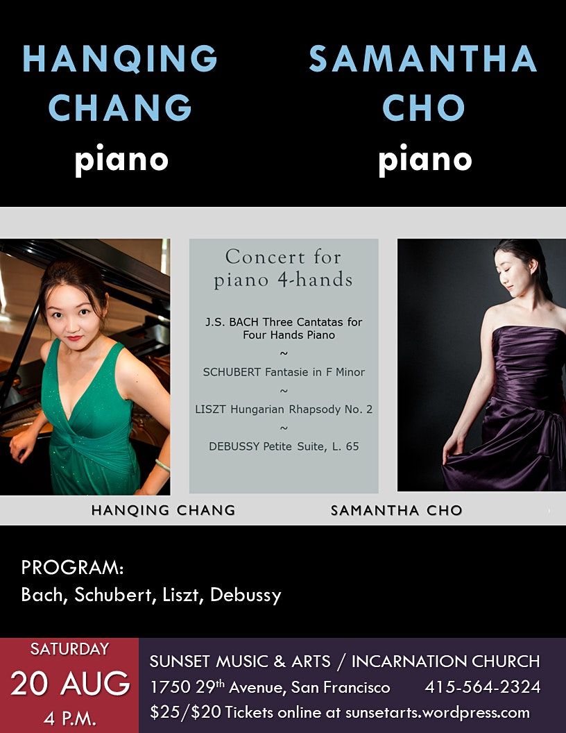 Samantha Cho and Hanqing Chang, piano 4-hands