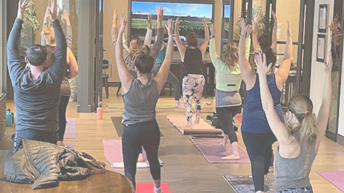 Yoga + Wine at Rocky Pond  Woodinville Tasting Room