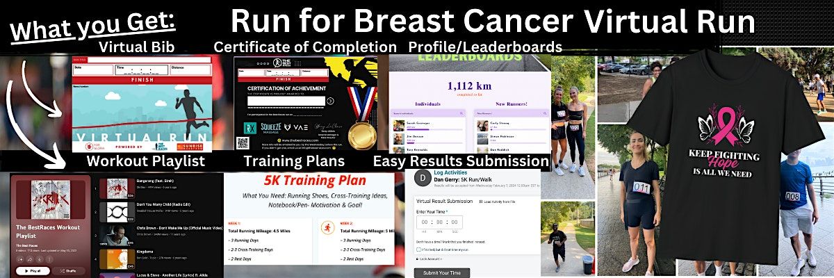 Run Against Breast Cancer Runners Club Virtual Run New Jersey