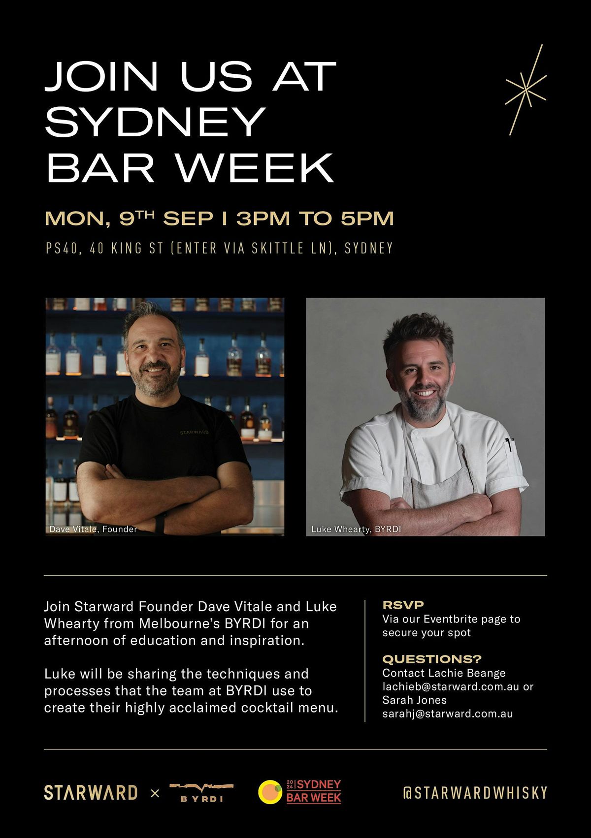 Starward x BYRDI - Go Further for Flavour at Sydney Bar Week 2024