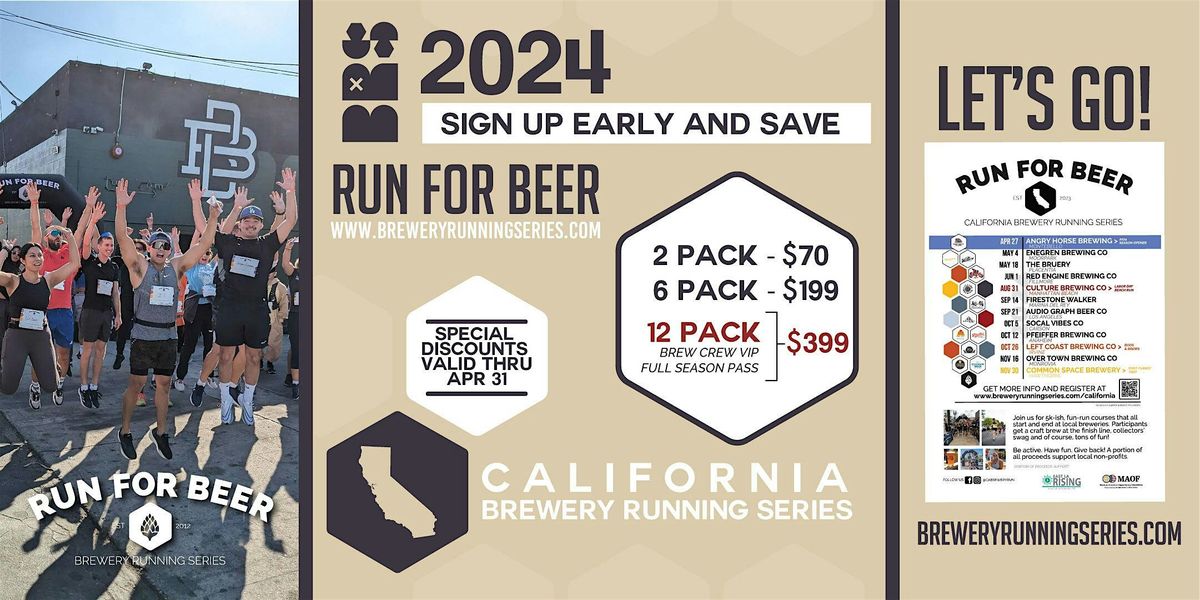 2024 Ticket Packs and Season Pass | California Brewery Running Series