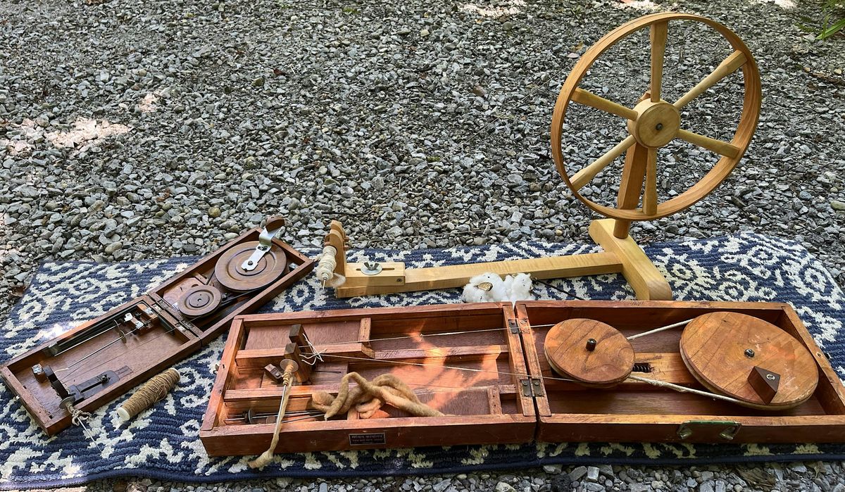 SPINNING ON A CHARKHA WHEEL