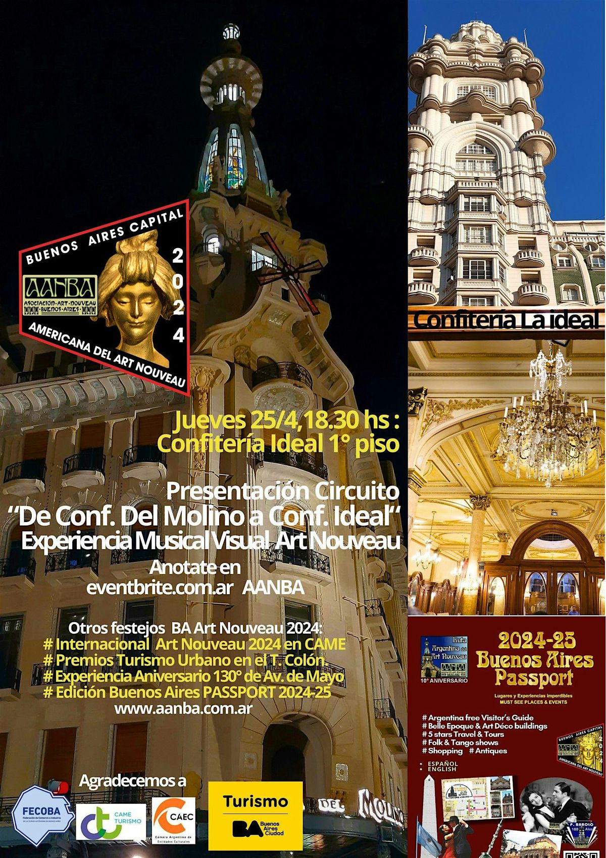 Presentaci\u00f3n Tour Conf. Del Molino a La Ideal: Art Nouveau y Belle Epoque..
