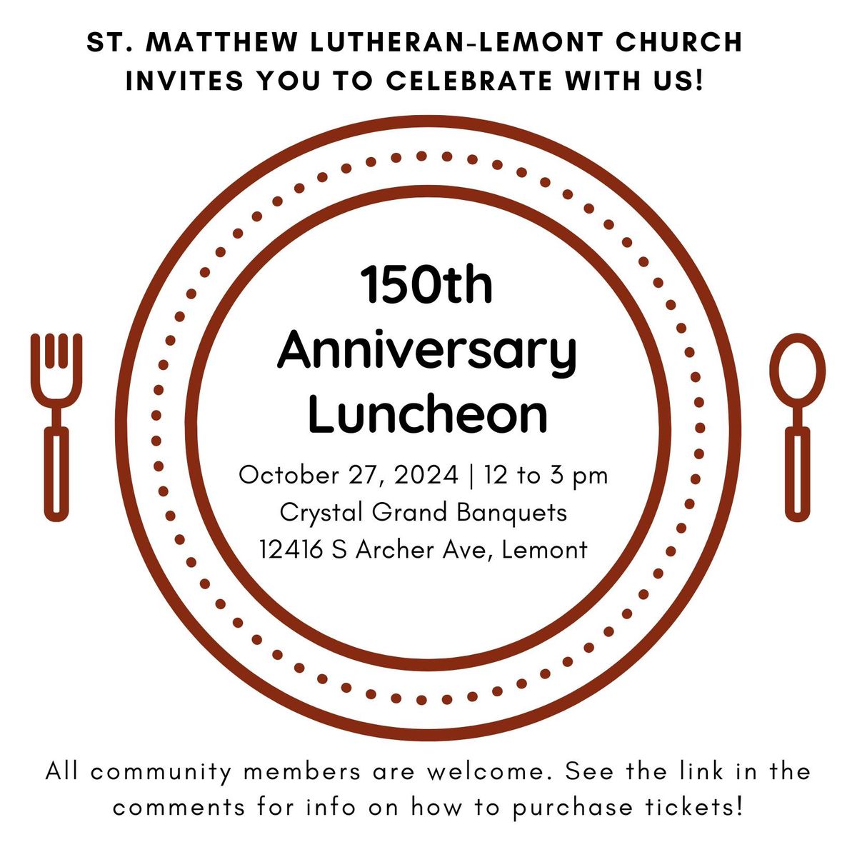 St. Matthew Lutheran Church 150th Anniversary Luncheon