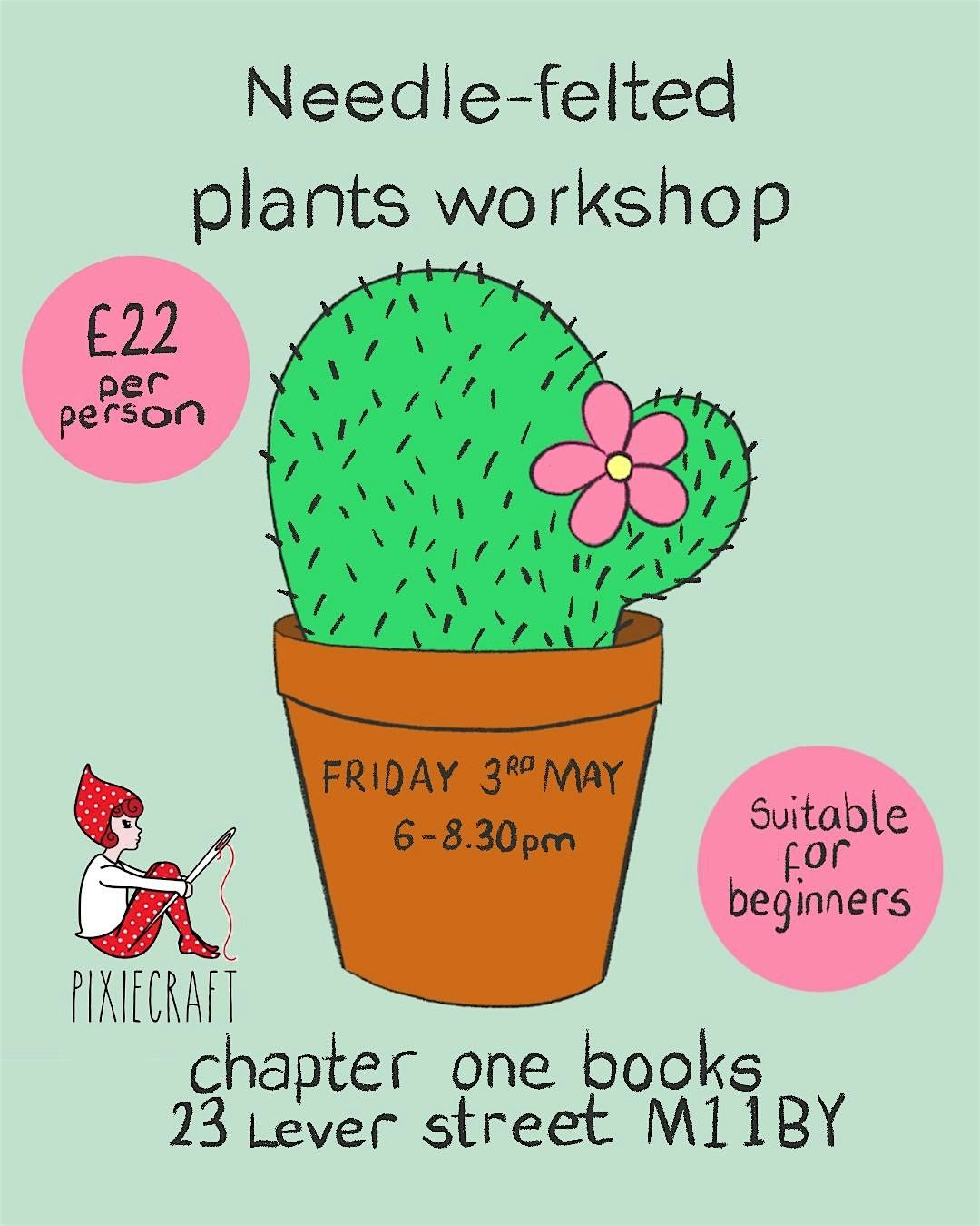 Needle felted plants workshop with Pixiecraft