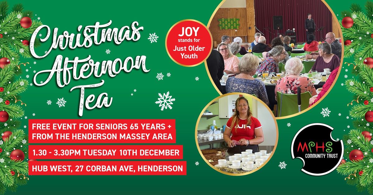 Free Christmas Afternoon tea for Seniors in Henderson Massey Area