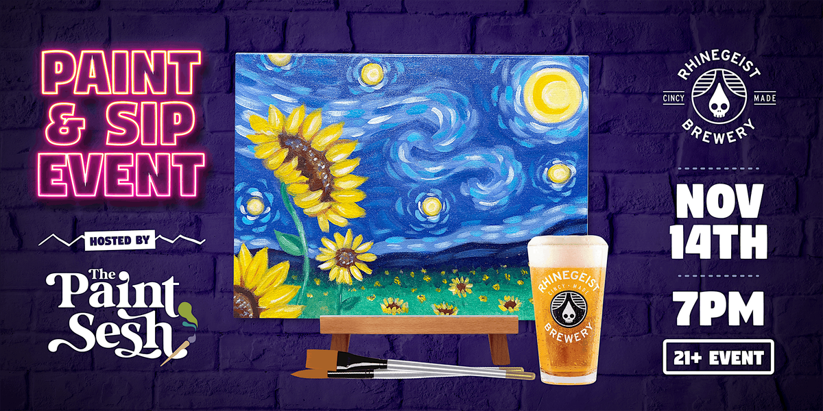 Paint & Sip Painting Event in Cincinnati, OH \u2013 \u201cSunflower Night\u201d in OTR