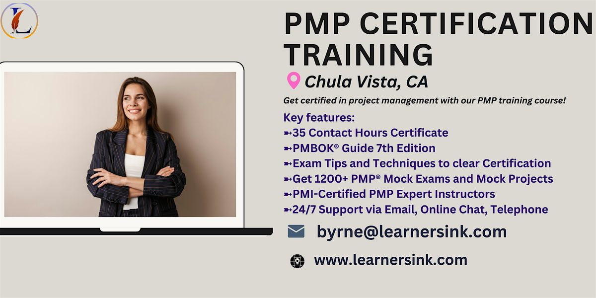 Confirmed PMP exam prep workshop in Chula Vista, CA