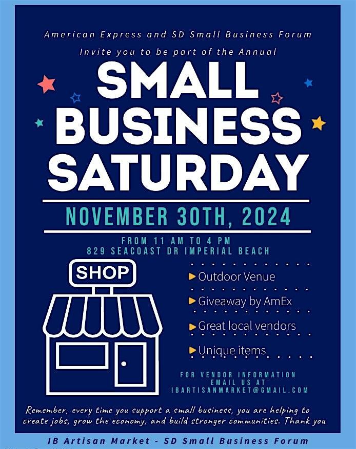 Small Business Saturday in IB