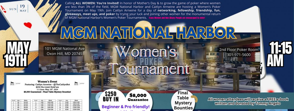 MGM National Harbor Women's Poker Tournament & Breakfast At Bellagio Meetup
