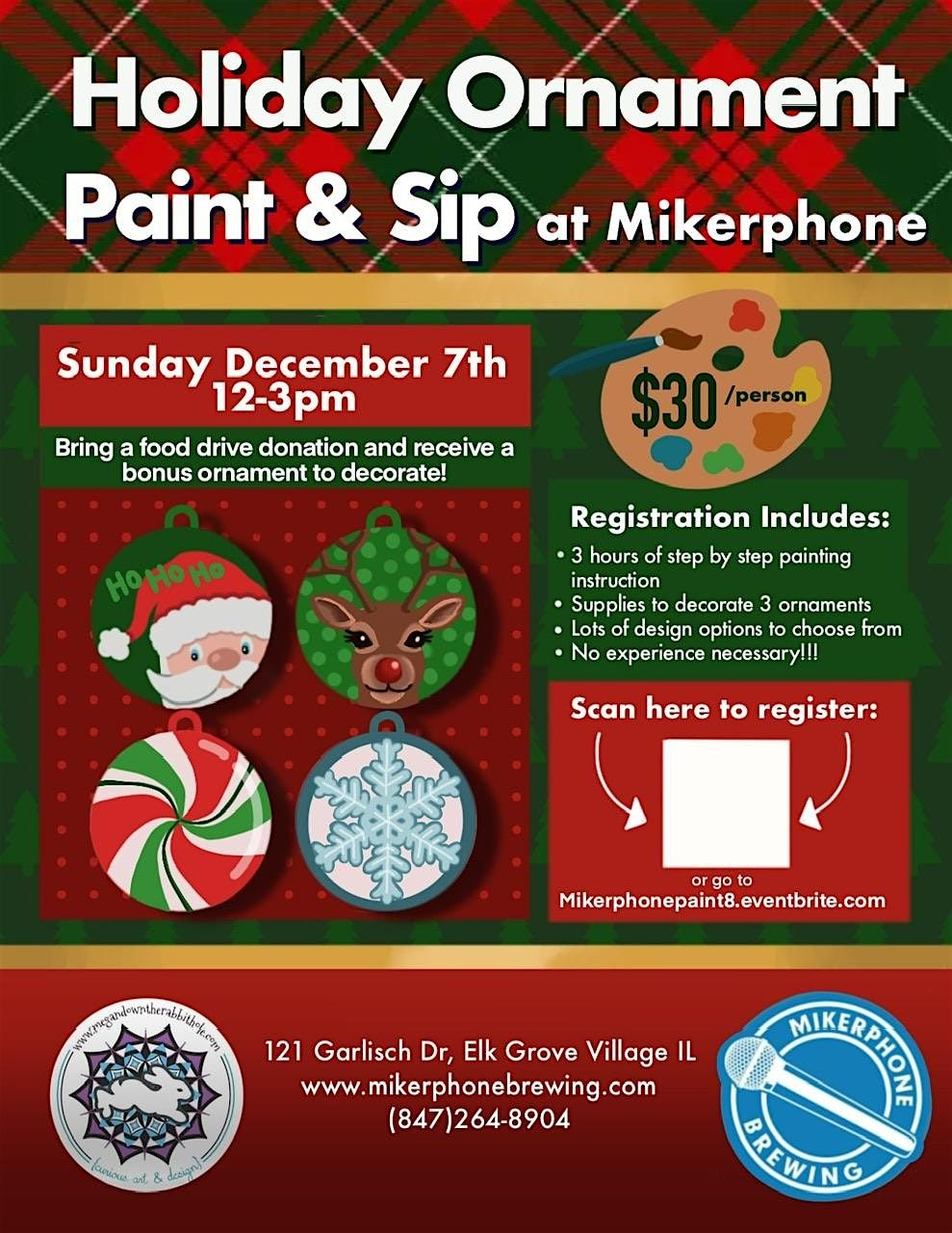 Holiday Ornament Paint & Sip  at Mikerphone Brewing