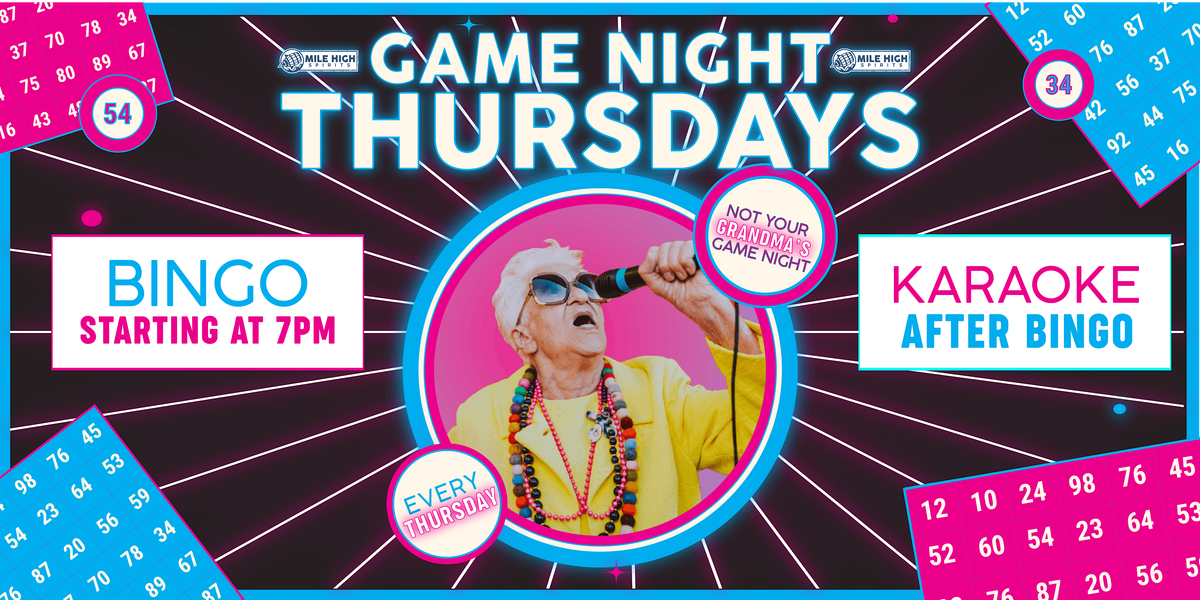 Thursday Game Night at Mile High Spirits - Bingo and Karaoke