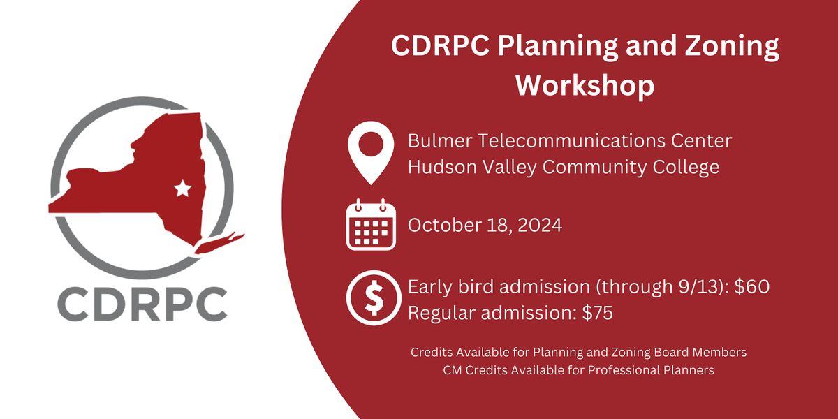 CDRPC Planning and Zoning  Workshop, Oct. 18 2024