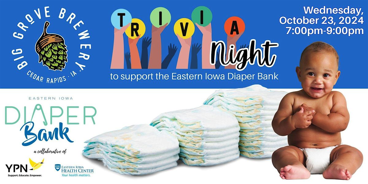 Big Grove Brewery Trivia Night to Support the Eastern Iowa Diaper Bank