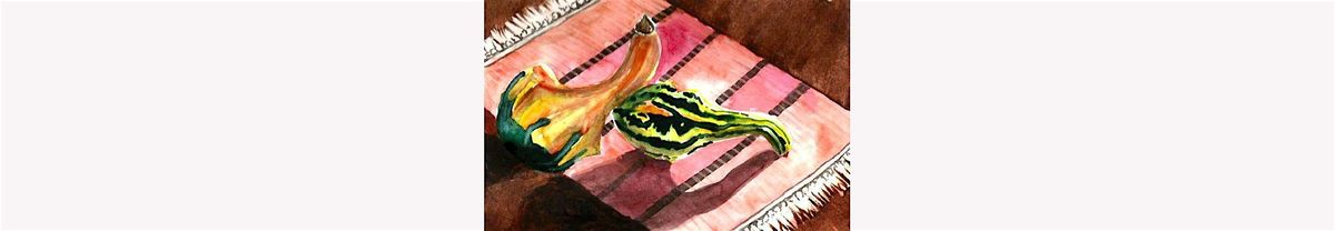 LAURIE'S MINI WATERCOLOR WORKSHOP 3-PUMPKINS\/GOURDS;WED 6-8:30PM, SEPT.25