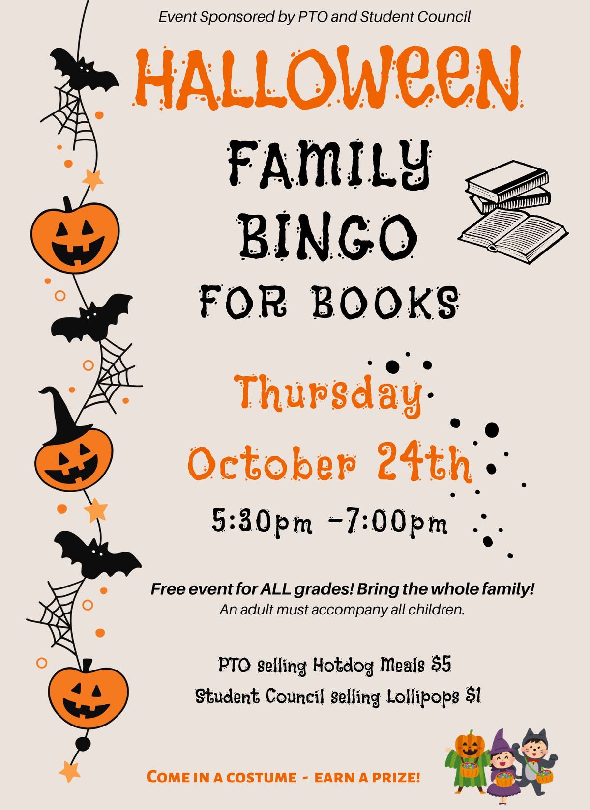 Halloween Family Bingo For Books!