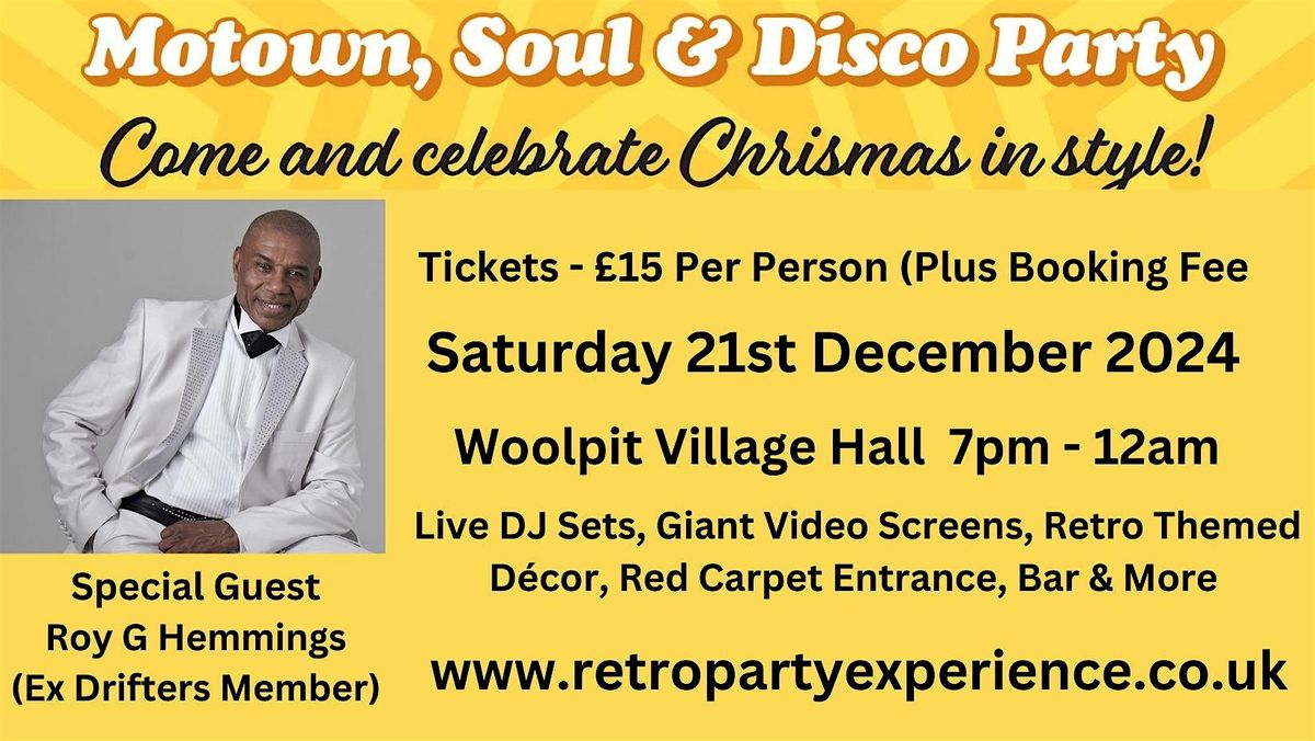 Motown Christmas Party Night - WOOLPIT VILLAGE HALL