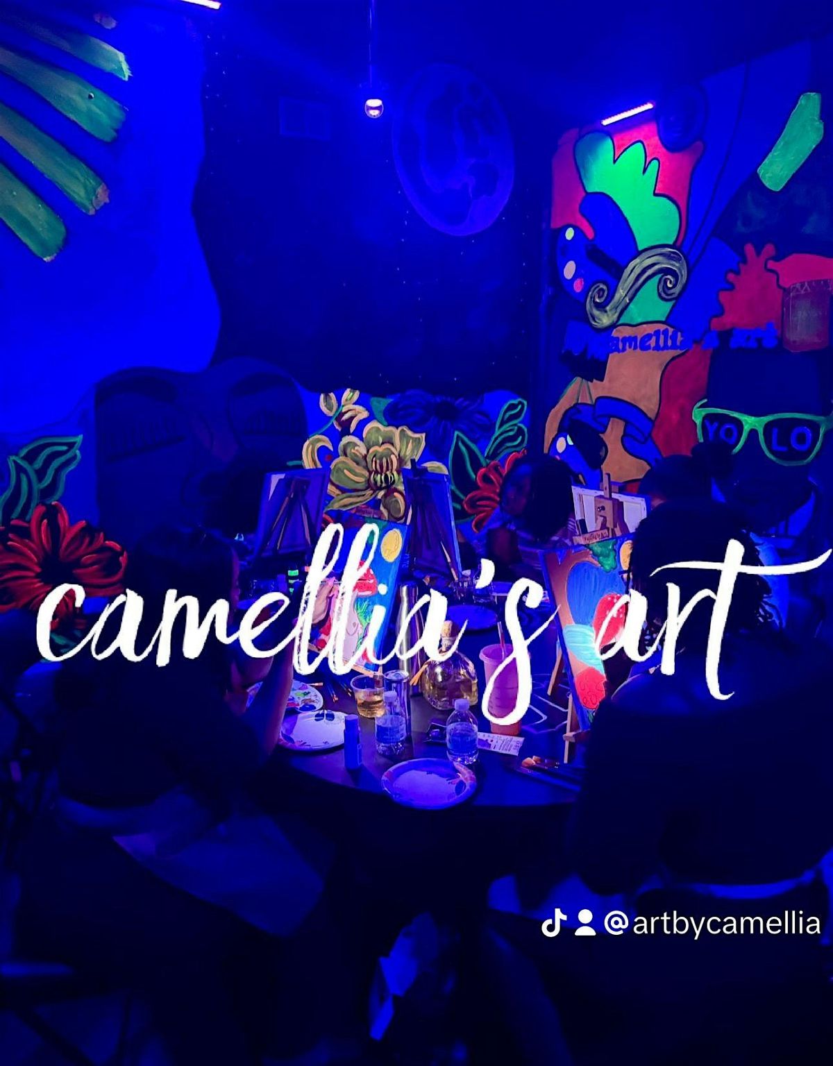 Camellia\u2019s Canvas & Cabernet - Tropical Paradise