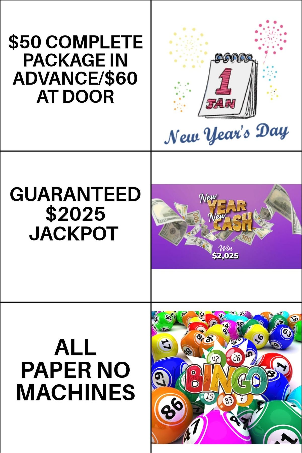 NEW YEARS DAY BINGO