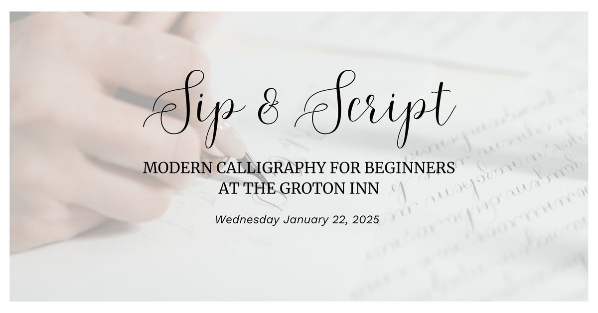 Sip & Script at The Groton Inn