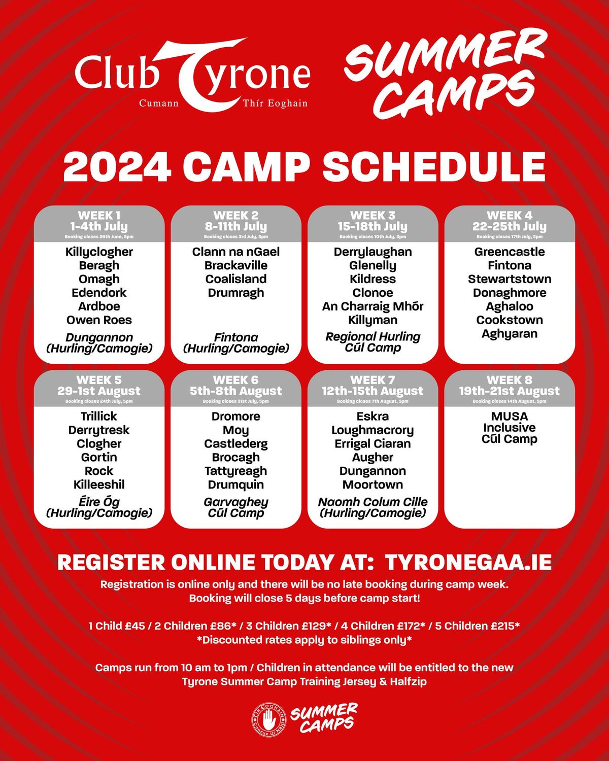 Club Tyrone Summer Camp at Killyclogher