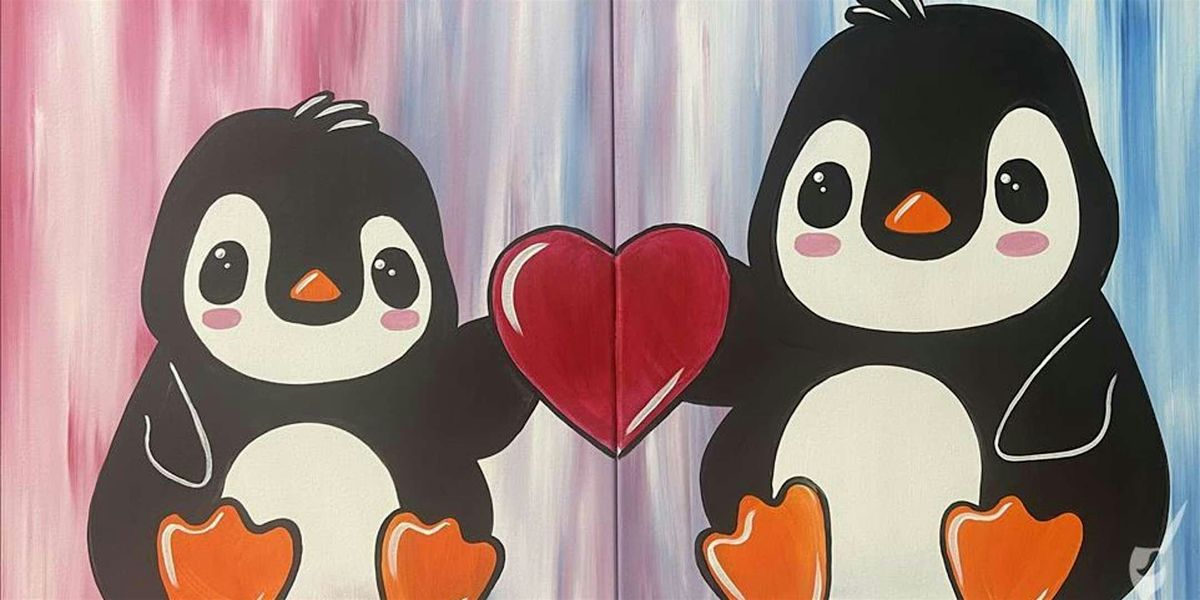 Penguin Love - Paint and Sip by Classpop!\u2122