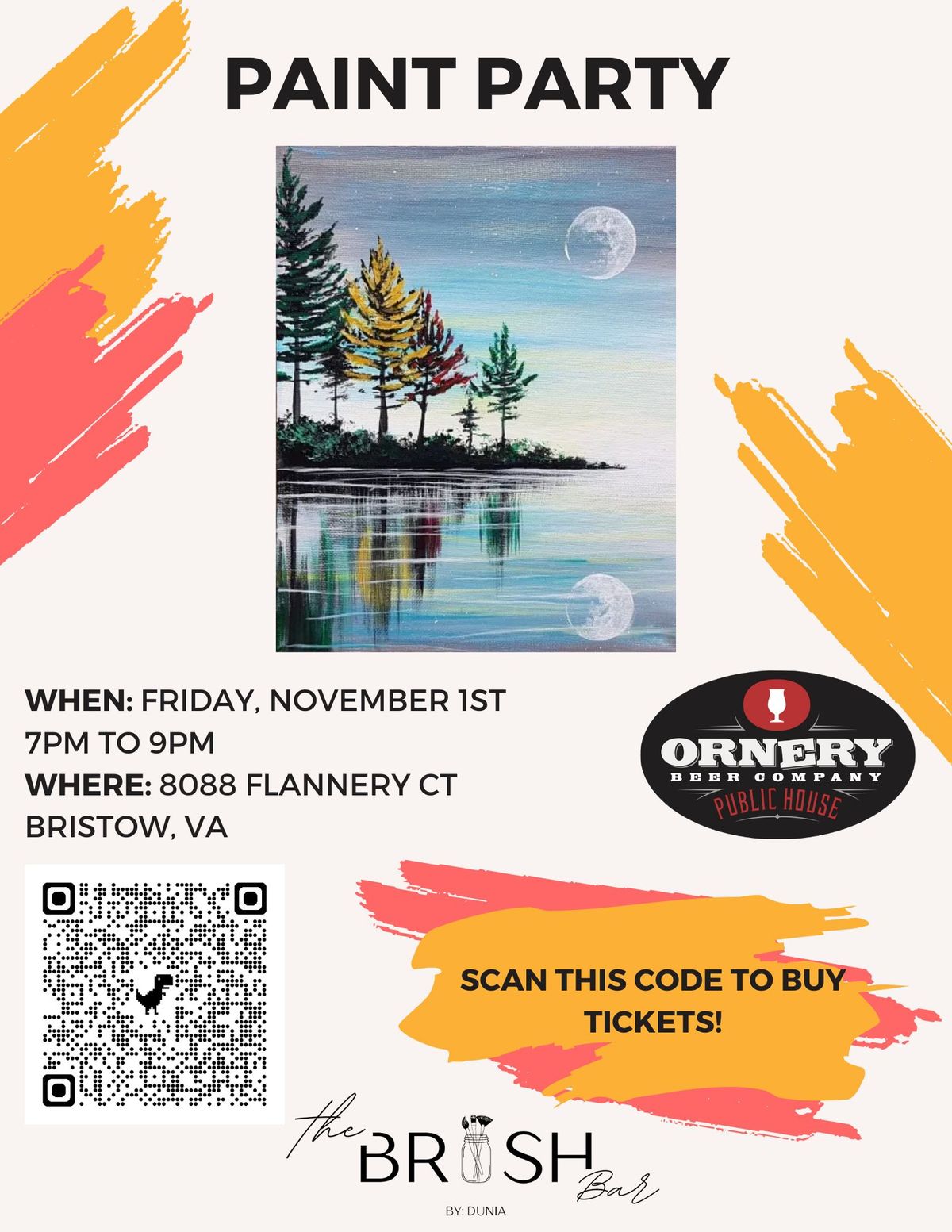 Paint Party at Ornery Beer Taproom - Bristow, VA! 