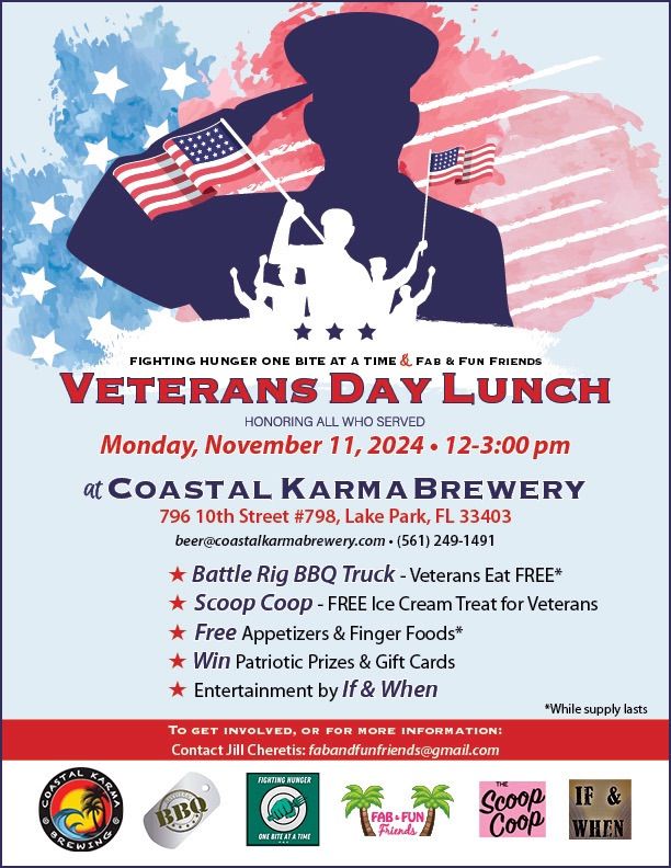 First Annual Veteran\u2019s Day Lunch