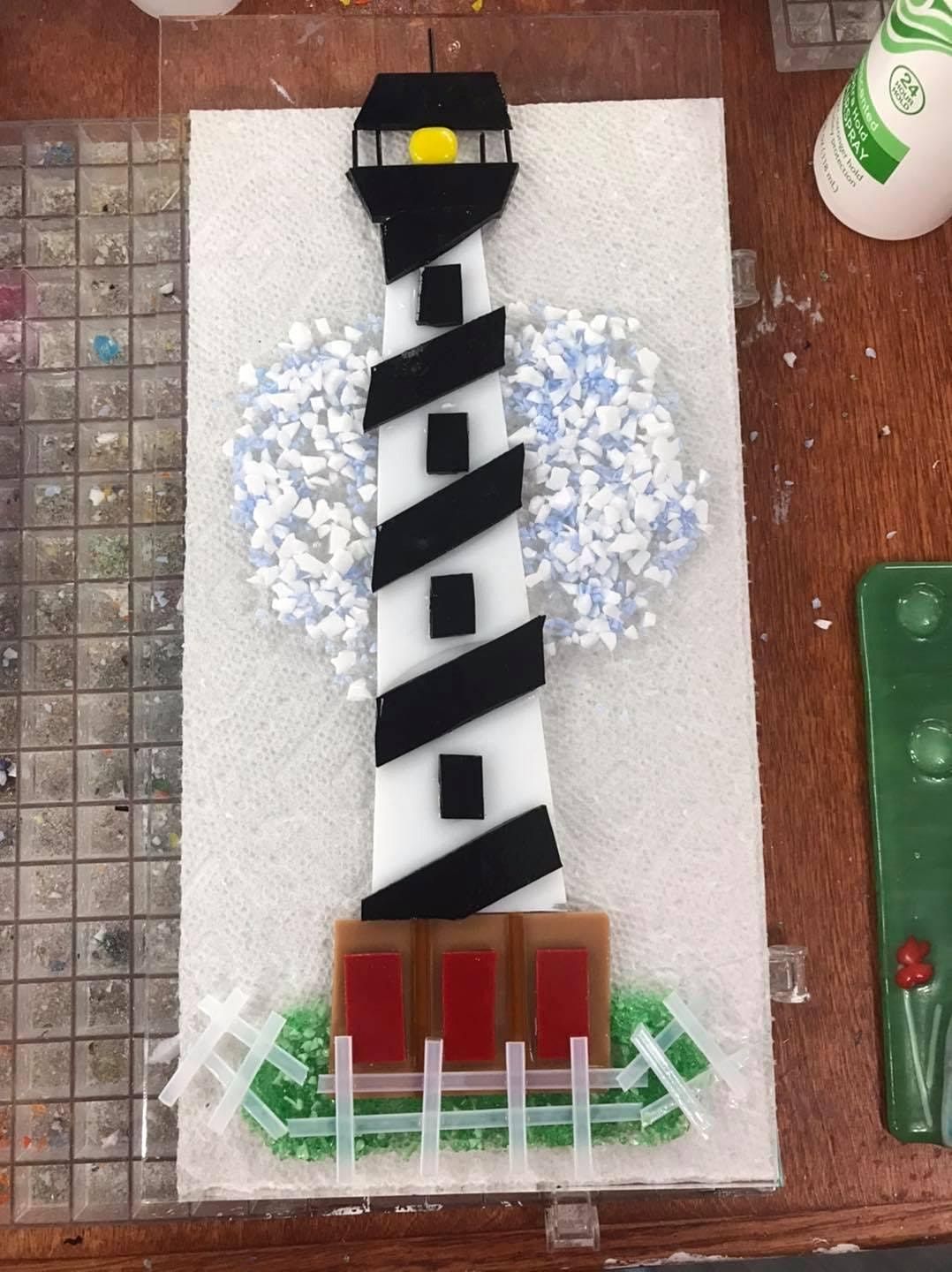 Hatteras Lighthouse Fused Glass Class