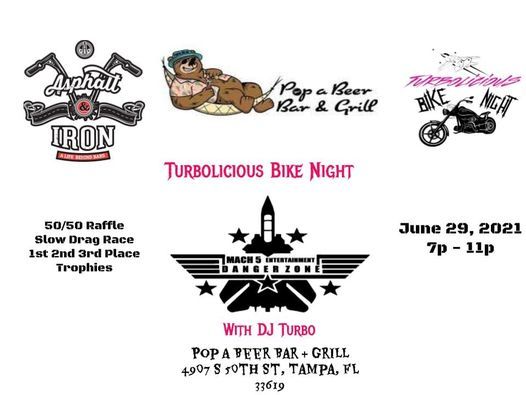 Turbolicious Bike Night @ Pop A Beer Bar & Grill