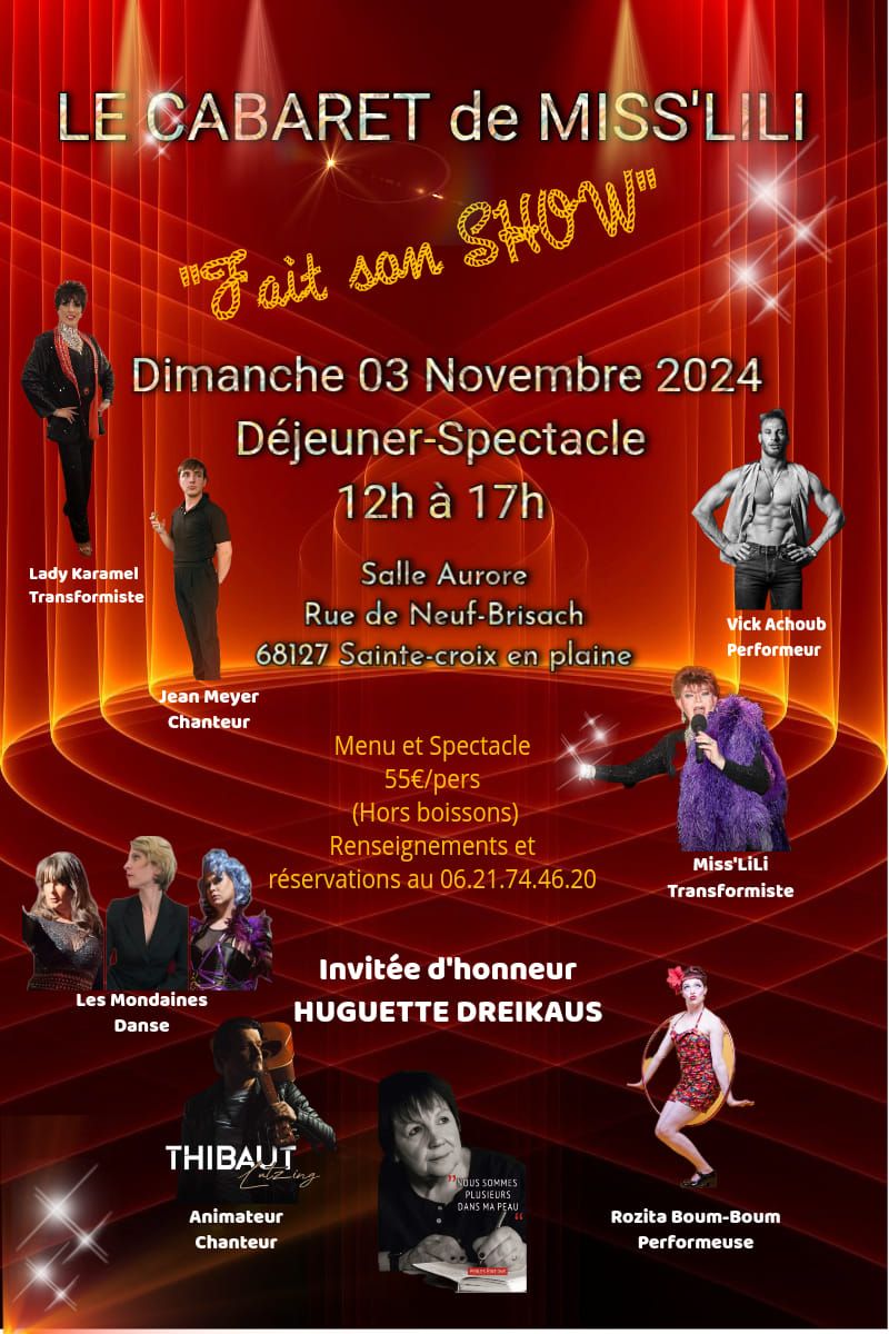 D\u00e9jeuner-Spectacle avec Madame Huguette Dreikaus