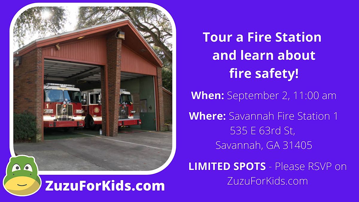 Kids Tour Savannah Fire Station 1, Learn about Fire Safety