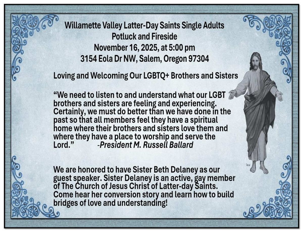 Willamette Valley Potluck and "Fireside Discussion"