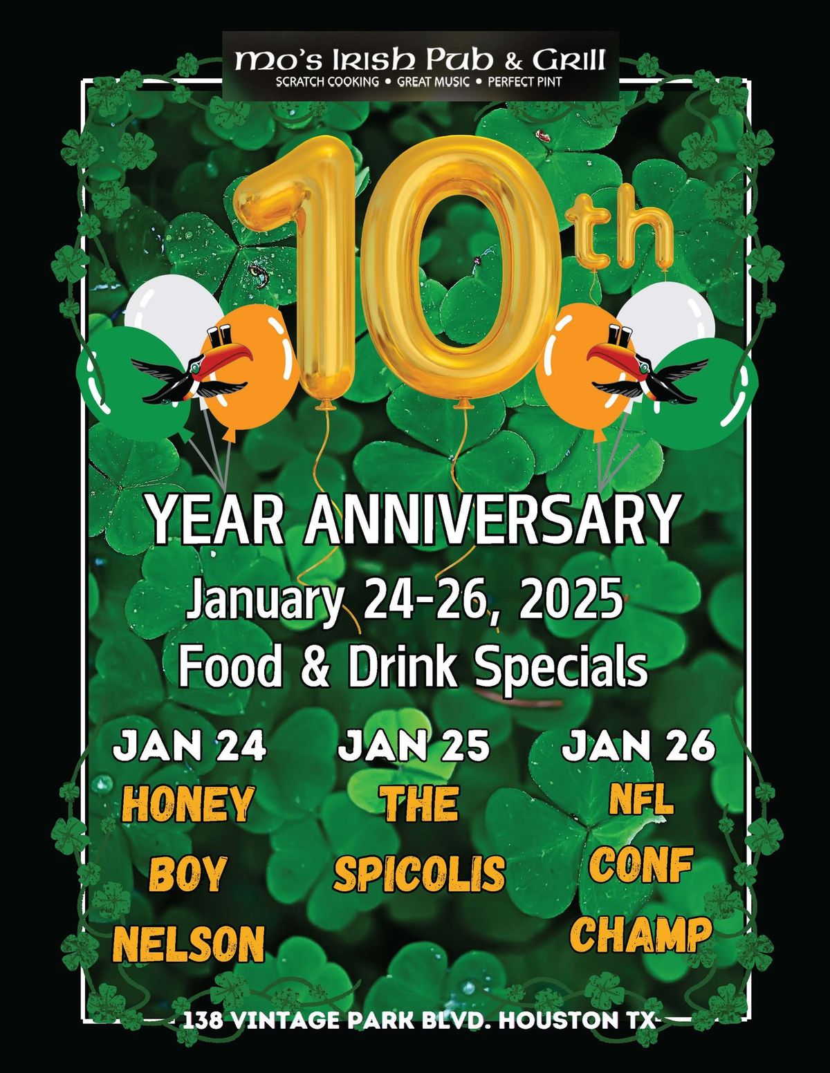 Mo's Irish Pub - 10 Year Anniversary Weekend Celebration!! 