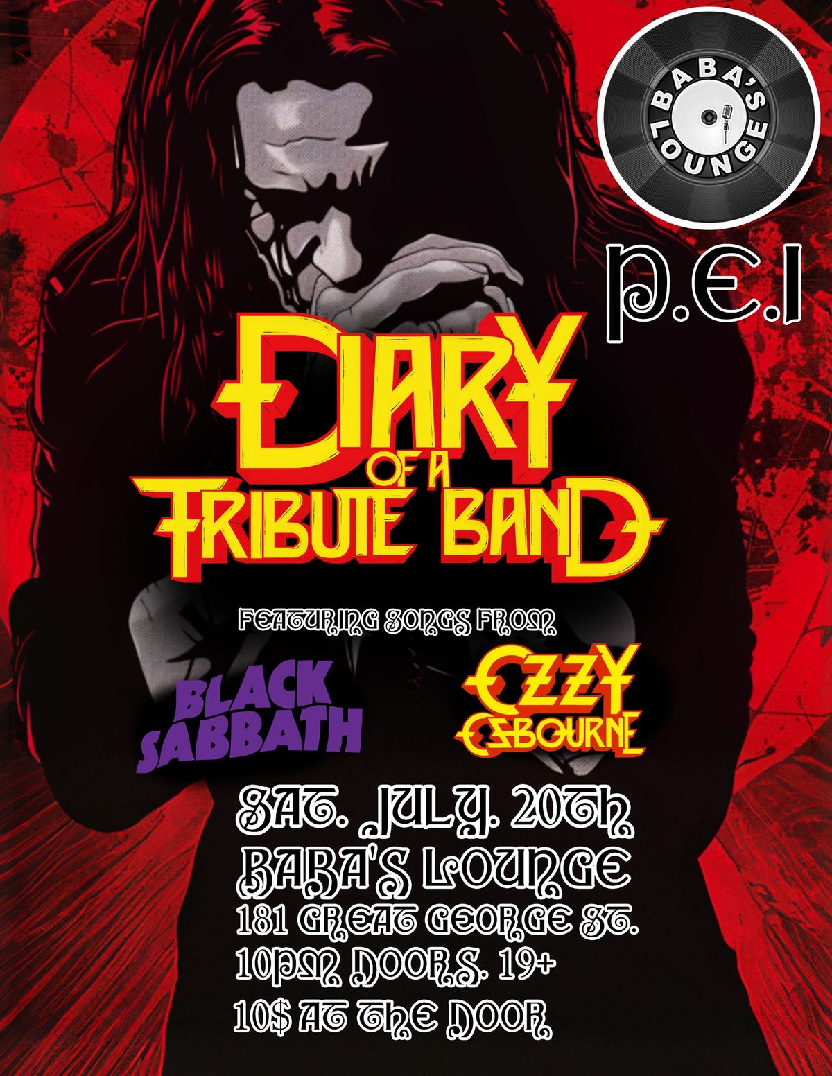 Ozzy\/Black Sabbath Tribute PEI Babas Lounge