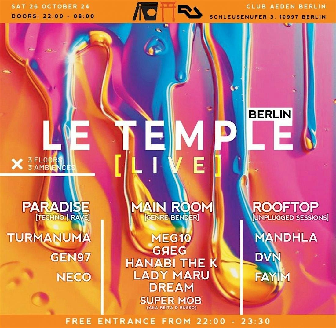 LE TEMPLE LIVE x Meg10 | [FREE ENTRY*]