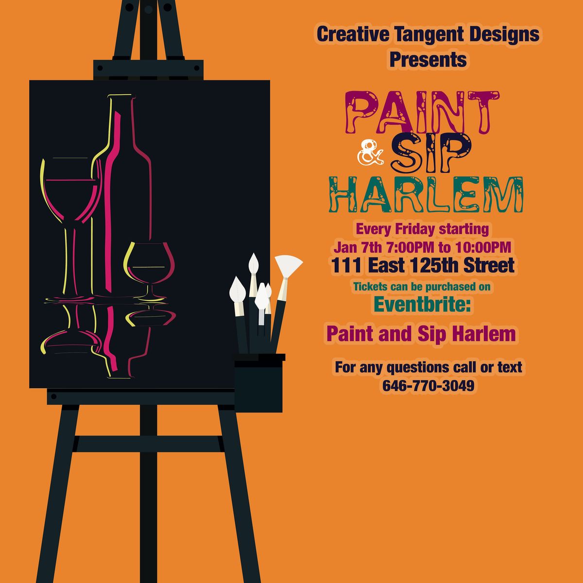 Paint and Sip Harlem, 111 E 125th St, New York, 30 September 2022
