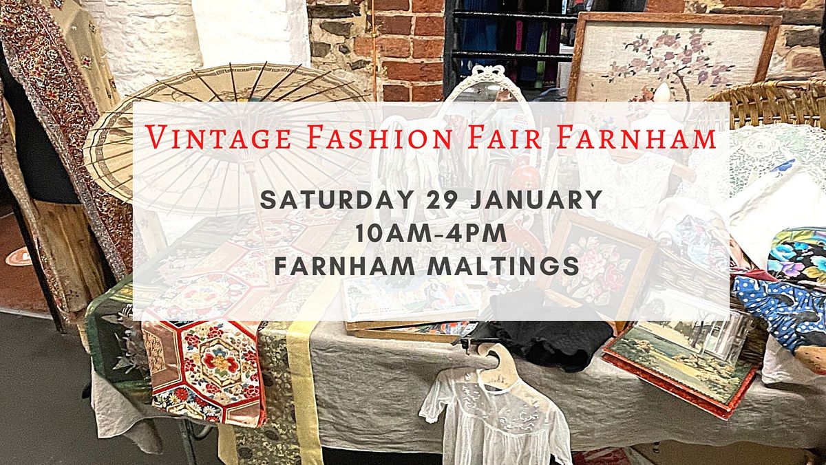 Vintage Fashion Fair Farnham January 2022