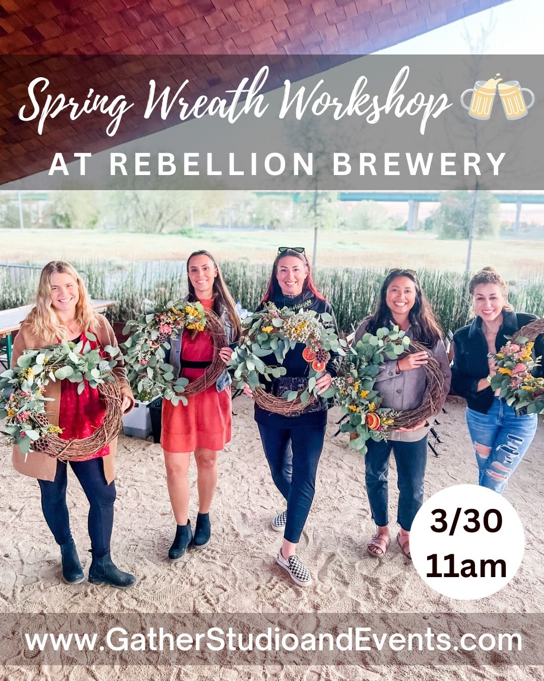 Spring Wreath Workshop at Rebellion Brewery