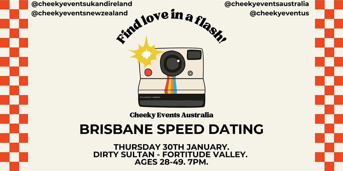 Brisbane Speed Dating Event For Ages 28-49 By Cheeky Events Australia