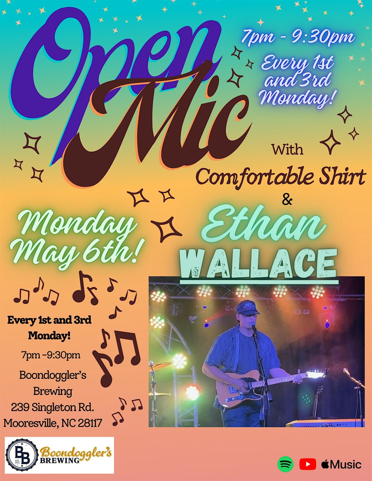 Open Mic at Boondoggler's Brewing featuring Ethan Wallace!