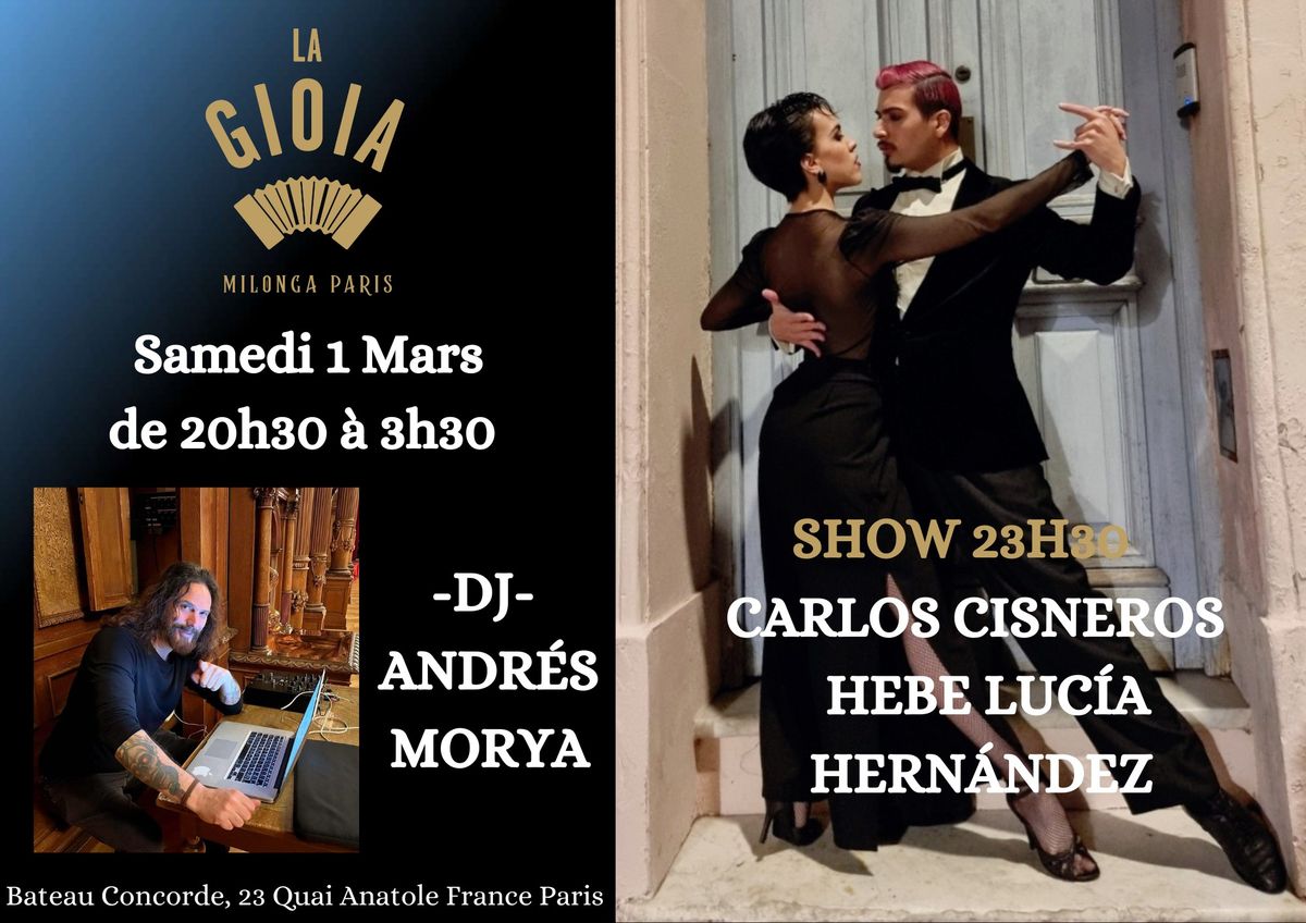 Milonga la GIOIA avec CARLOS CISNEROS & HEBE LUC\u00cdA HERN\u00c1NDEZ