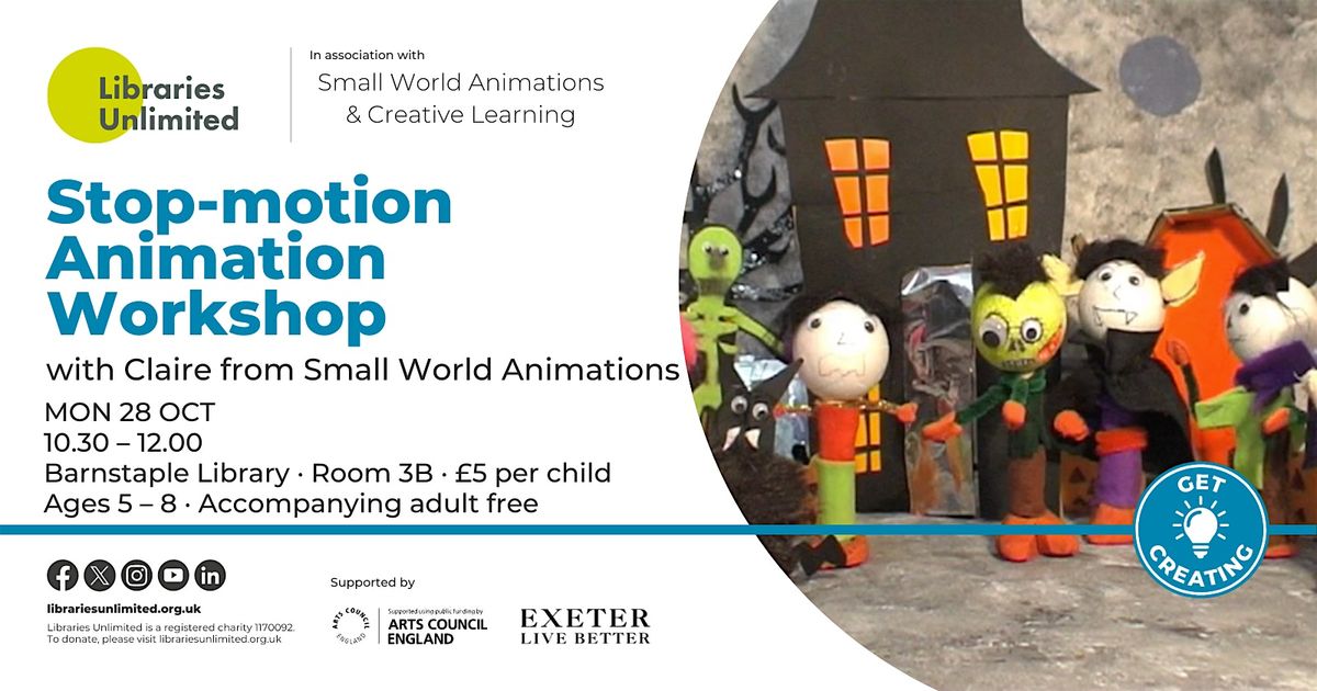 Stop Motion Animation Workshop for 5-8 year olds