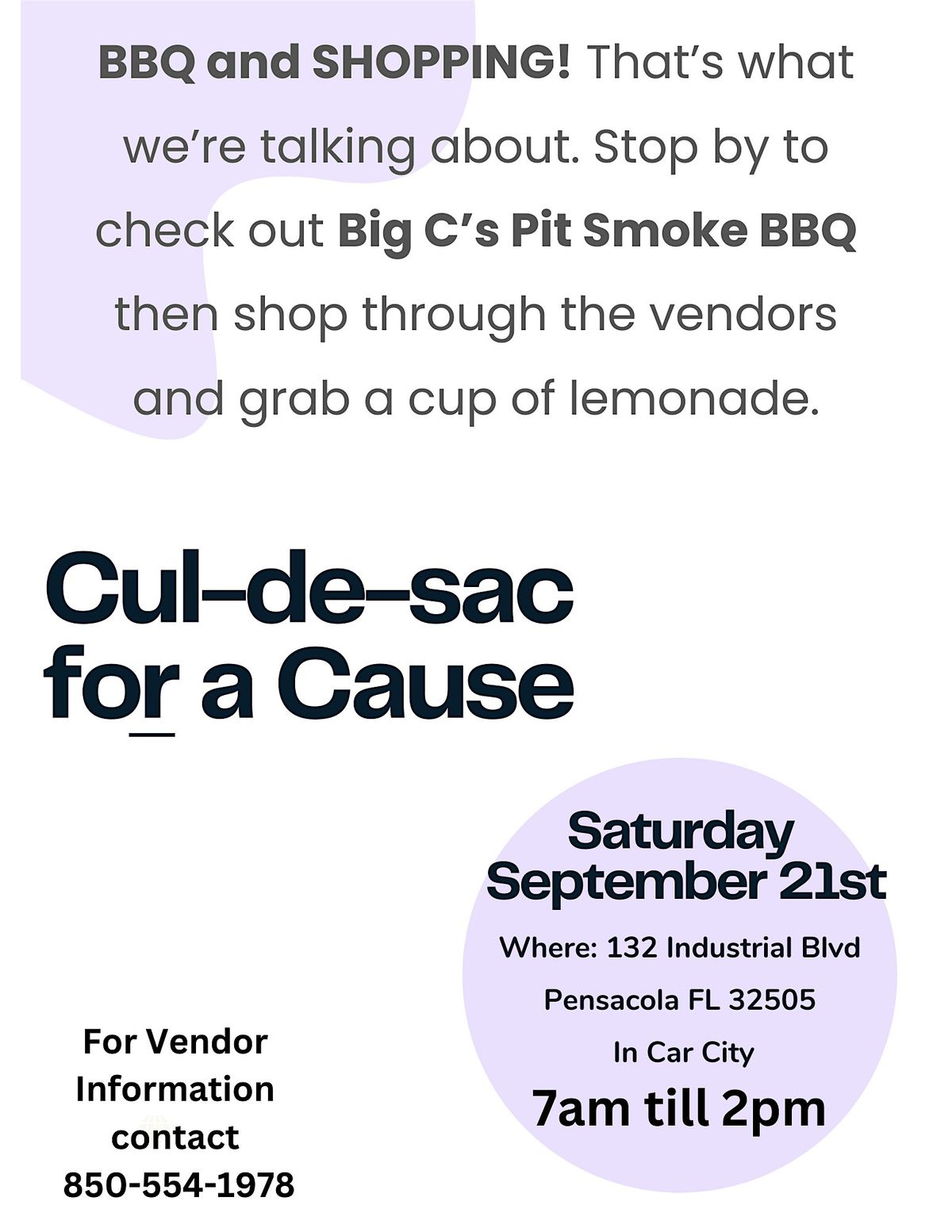 BBQ and Shopping - Cul-de-sac For A Cause